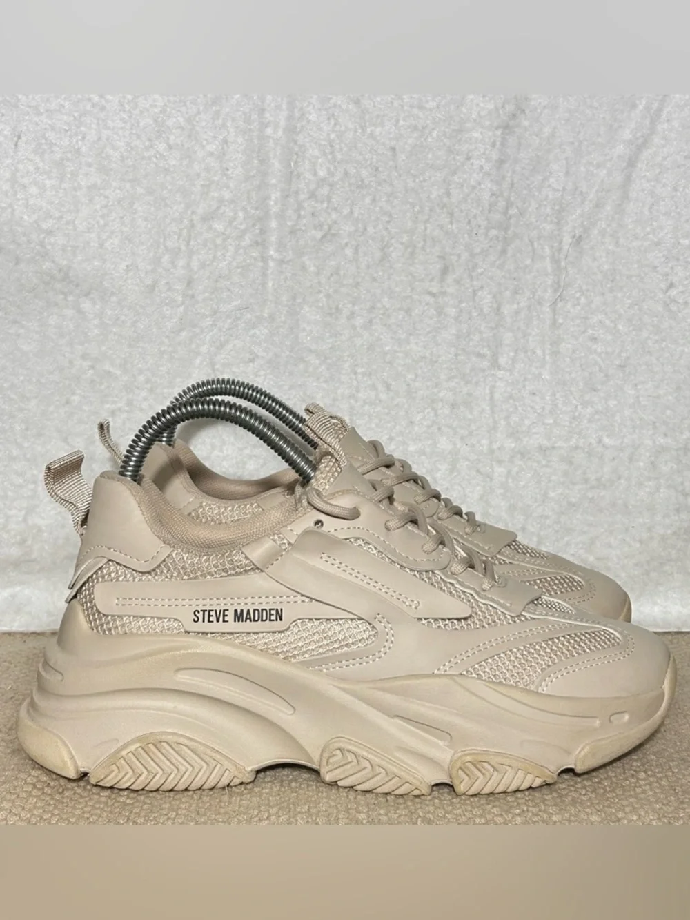 Steve Madden Womens Possession Chunky Platfororm Fashion Sneakers Shoes SZ 7.5M